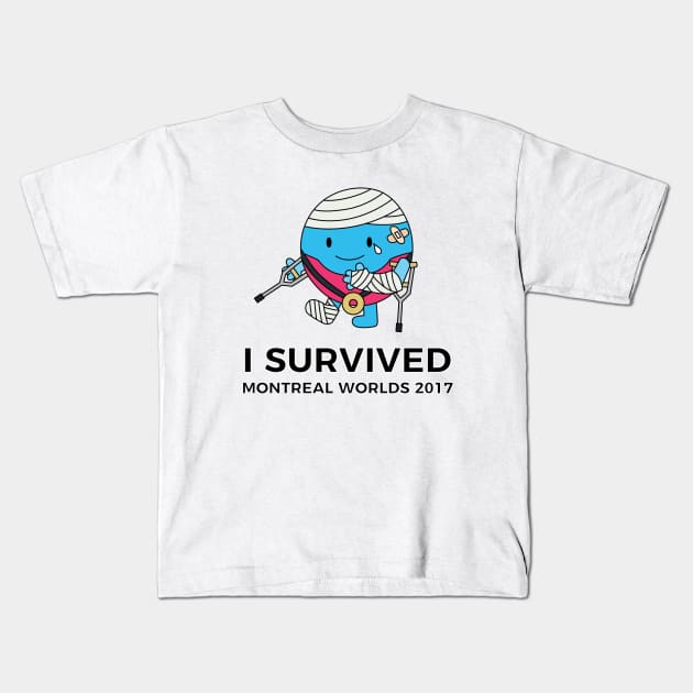 I SURVIVED MONTREAL Kids T-Shirt by Flipflytumble